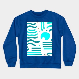 Oceanic wave pattern for ocean sea lovers -colorful design Crewneck Sweatshirt